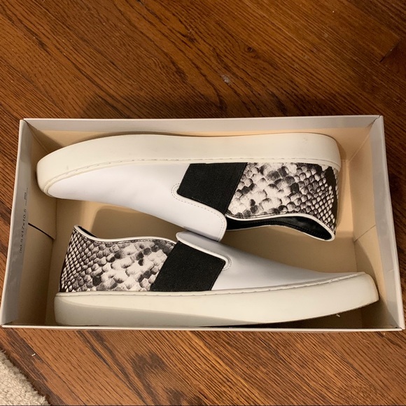 snakeskin high top slip ons